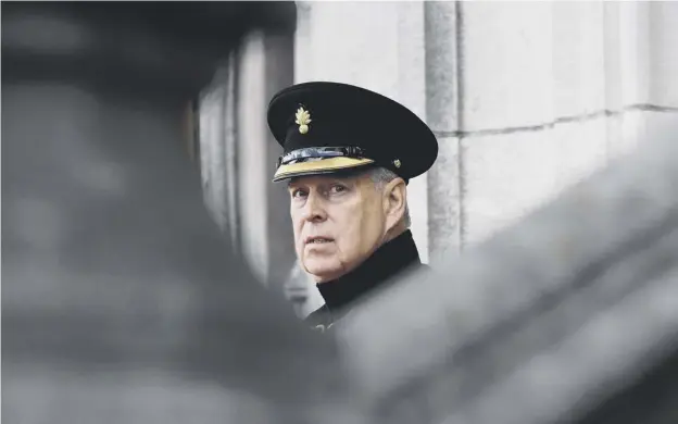  ??  ?? 0 Prince Andrew attended a ceremony commemorat­ing the 75th anniversar­y of the liberation of Bruges in September last year but has since stepped away from public life
