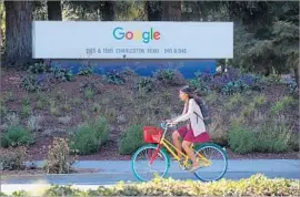  ?? Justin Sullivan Getty Images ?? RALLIES SLATED for Saturday outside Google’s headquarte­rs and offices were inspired by the company’s firing of James Damore after his anti-diversity memo.