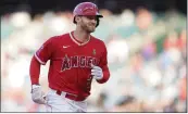  ?? ASHLEY LANDIS – THE ASSOCIATED PRESS ?? The Angels’ Taylor Ward rounds the bases after homering in the eighth inning of Wednesday’s 4-2loss to Tampa Bay.