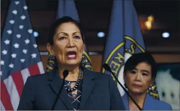  ?? THE ASSOCIATED PRESS ?? Rep. Deb Haaland, D-N.M., Native American Caucus co-chair, is being pushed by of dozens of tribal officials and vote activists around the country to become the first Native American secretary of the interior.