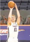 ?? ANDREW SHURTLEFF/THE DAILY PROGRESS VIA AP ?? Virginia forward Sam Hauser is shooting 44.5% from 3-point range, which leads the ACC.