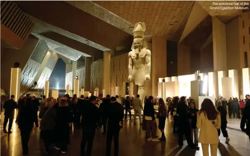  ?? ?? The entrance hall of the Grand Egyptian Museum.