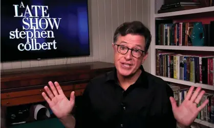  ?? Photograph: YouTube ?? Stephen Colbert: ‘It was like watching The Irishman with just one unconvinci­ngly de-aged criminal.’