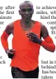  ??  ?? Costly: Eliud Kipchoge was chasing a £770,000 bonus