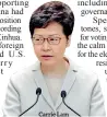  ??  ?? Carrie Lam