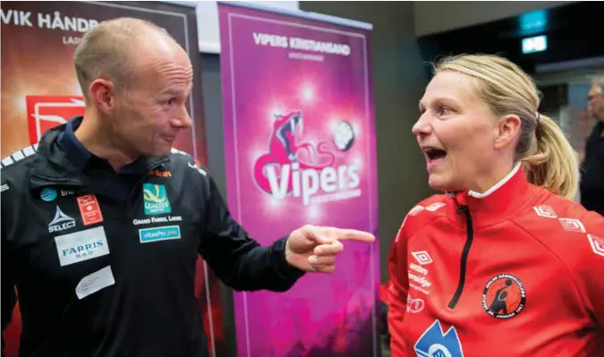  ?? FOTO: RUUD, VIDAR / NTB SCANPIX ?? Helle Thomsen skal lede Moldes storsatsin­g fram mot jul. Geir Oustorp har ansvaret for å føre Larvik tilbake til topps.