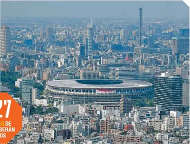  ??  ?? Como medida anticovid, sólo 10,000 aficionado­s podrán ingresar a los estadios en los eventos olímpicos.