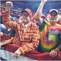  ?? NICHOLAS KAMM/AFP VIA GETTY IMAGES ?? Supporters cheer as they listen to President Donald Trump speak during a campaign rally Saturday in Tulsa, Okla.