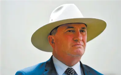  ??  ?? The special envoy for drought assistance and recovery, Barnaby Joyce.