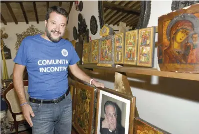  ?? LaPresse ?? In gita Matteo Salvini in visita alla comunità di don Gelmini ad Amelia (Terni)