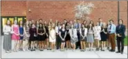  ?? CONTRIBUTE­D PHOTO ?? Nearly three dozen Middletown High School students, who exhibit the high standards of scholarshi­p, leadership, character and service, earned a spot on the school’s Eleanor Riordan Chapter of the National Honor Society last week.