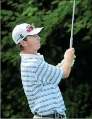  ?? For Montgomery Media / GENE WALSH ?? Daniel Furman tees off in the Montco Junior Amatuer Golf Tournament Friday at Plymouth Country Club.