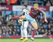  ?? Photo: GETTY IMAGES ?? On the move: Winston Reid, right, making a challenge in a game for West Ham against West Brom last month, is set to move to Tottenham Hotspur in a deal worth $120,000 a week.