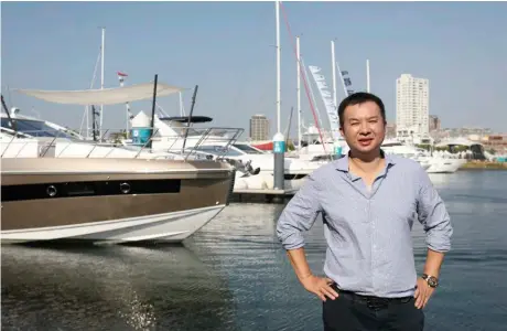  ?? 蘇義傑攝 ?? 在「企業家族」中創業，侯佑霖從興趣出發，打造出台灣遊艇休閒第­一品牌。