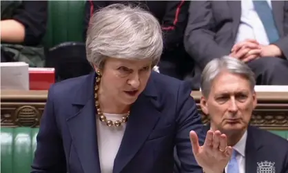  ??  ?? Theresa May speaks in the Commons on 4 December 2018 during the debate on the Brexit withdrawal agreement. Photograph: HO/AFP/Getty Images