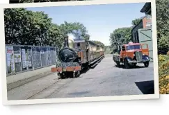  ?? COLOUR RAIL ?? Left: A wonderful 1957 photograph of Castletown station, on the Douglas-port Erin line. Could you imagine a Nevardesqu­e diorama based on this scene? The Morris lorry, the buried rails and lack of platforms suggest that closure may be imminent. Happily, aside from a few unstable years in the 1960s/1970s, Castletown remained open and is now one of the key stations on today’s railway. Peco makes suitable 12mm gauge track (for 3ft gauge in 4mm:1ft scale) but the only ready-to-run offerings of the famous Beyer Peacock 2-4-0Ts is Oxford’s static die-cast model. Hopefully, one manufactur­er will pick up the Isle of Man mantle in due course…