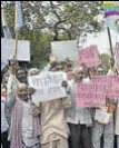  ?? HT FILE/SANCHIT KHANNA ?? Senior citizens protesting against the delayed pension at a protest march in New Delhi in March.