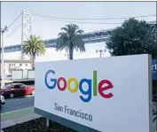  ?? Michael Liedtke Associated Press ?? THREE former Google staffers had opposed a plan to work with agencies that separated migrant families.