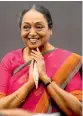  ?? — G.N. JHA ?? Former Lok Sabha Speaker and the Opposition candidate for presidenti­al election Meira Kumar in New Delhi on Tuesday.