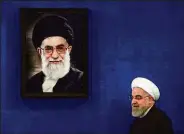  ??  ?? Ayatollah Khamenei and Rouhani: at odds