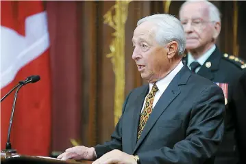  ??  ?? Le nouveau lieutenant-gouverneur du Québec, J. Michel Doyon, a été assermenté hier.