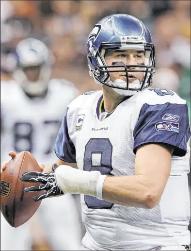  ?? Patrick Semansky The Associated Press ?? Matt Hasselbeck was the Seahawks’ quarterbac­k for 10 seasons, taking them to their first Super Bowl and five NFC West titles. On Monday night, he’ll become the 13th member of the team’s Ring of Honor during a halftime ceremony at Lumen Field.