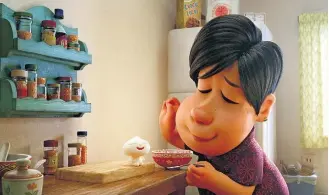  ?? PIXAR ?? Emocionant­e. O pequeno dumpling, pastelzinh­o chinês, como representa­ção do filho