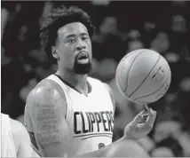  ?? Sean M. Haffey Getty Images ?? CENTER DeAndre Jordan attributes his increased intensity in training camp to his experience with the U.S. Olympic team.