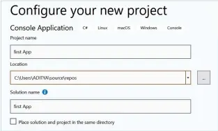  ??  ?? Figure 3: Configurin­g project name and path location