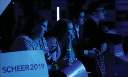  ?? Photograph: Todd Korol/ Reuters ?? Conservati­ve leader Andrew Scheer supporters watch the election results come in at his campaign headquarte­rs