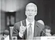  ?? J. SCOTT APPLEWHITE, AP ?? CEO Tim Cook says Apple doesn’t rely on “gimmicks.”