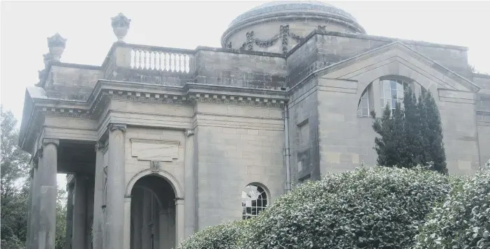  ??  ?? Gibside Chapel, designed by architect James Paine stands at the end of a half-mile long framed Avenue of Trees.