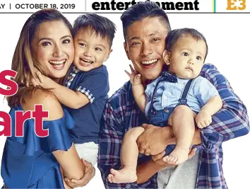  ?? —Photo from Drew Arellano’s Instagram ?? Drew Arellano (with wife Iya Villania and sons Primo and Leon): Kapuso forever