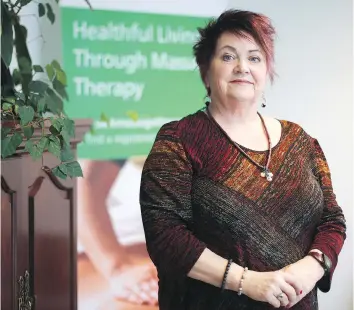  ?? MICHELLE BERG ?? Lori Green, executive director of the Massage Therapist Associatio­n of Saskatchew­an, says a lack of provincial regulation governing massage therapy means anyone can advertise the service.