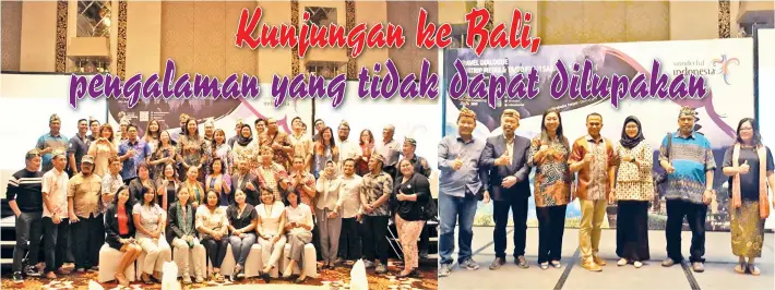  ??  ?? BERGAMBAR bersama hadirin pada malam terakhir kunjungan. PENULIS sempat bergambar ramai selepas menerima cenderaken­angan.