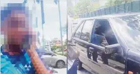  ?? (Foto viral) ?? Tindakan seorang remaja lelaki bawah umur memandu kereta tanpa lesen membawa ibu dan rakannya sebagai penumpang, mengundang padah apabila ditahan polis.