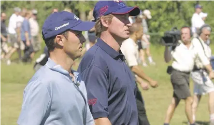  ?? BRUCE EDWARDS/FILES ?? When former Masters champion Mike Weir, left, played with Wayne Gretzky at Gretzky’s 2002 tournament at Northern Bear golf course, Weir said the course “demands to host the Canadian Open.” The facility was facing closure, but has a new owner in Fort...