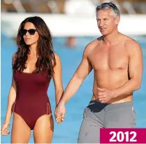  ??  ?? 2012
Still close: Danielle and Gary on a break in St Barts