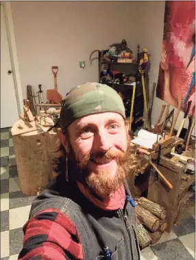  ?? Tracey Blackman / Contribute­d photo ?? Paul-Robert Blackman is an arborist and wood artist. His studio, Artist’s Tree, is opening in March.