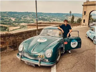  ??  ?? Romain Dumas at the wheel of the Porsche 356.