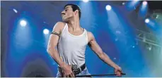  ?? FOTO: DPA ?? Eine Legende lebt: Rami Malek spielt Queen-Frontsänge­r Freddie Mercury in Bryan Singers „Bohemian Rhapsody“.