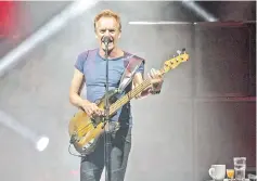  ??  ?? Sting performs on stage. — AFP file photo