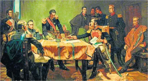  ??  ?? Un grupo de intelectua­les de la época marcó el camino para la Independen­cia del Ecuador de la Colonia española.
