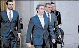  ?? SUSAN WATTS/NEW YORK DAILY NEWS ?? President Donald Trump paid attorney Michael Cohen as much as $250,000. Cohen has said he paid a porn star to keep quiet about a tryst she says she had with Trump.