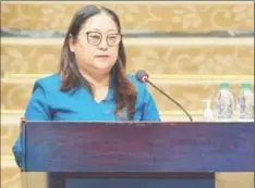  ?? ?? Minister of Amerindian Affairs Pauline Sukhai during her presentati­on