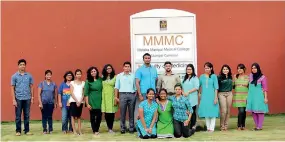  ??  ?? IMC staff with students and parents at Melaka Manipal Medical College.
