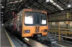  ??  ?? Metrocar 4083 is one of 90 trains in the Tyne & Wear Metro’s ageing fleet, which was built between 1975-81. In July 2016, a business case was submitted to government to replace them.