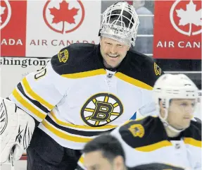  ??  ?? Boston Bruins goalie Tim Thomas in 2012.