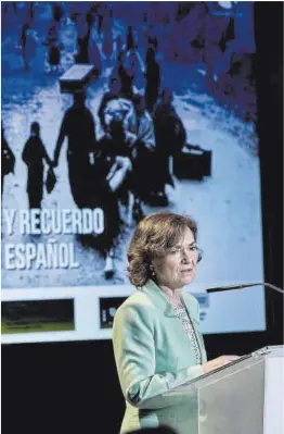  ?? Mariscal / Efe ?? La vicepresid­enta primera del Gobierno, Carmen Calvo.