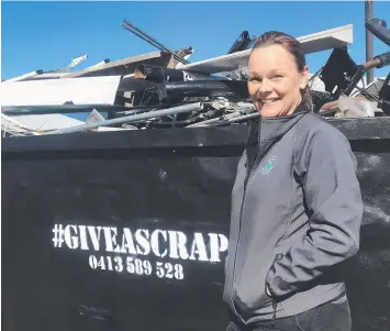  ??  ?? SCRAP IT: Jackie Matthews is seeing a welcome change in the scrap metal industry.